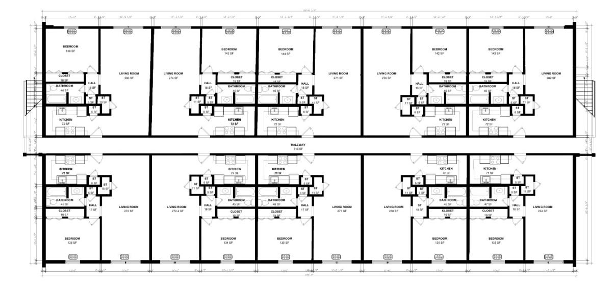 Baton Rouge Apartment As-Built Drawings
